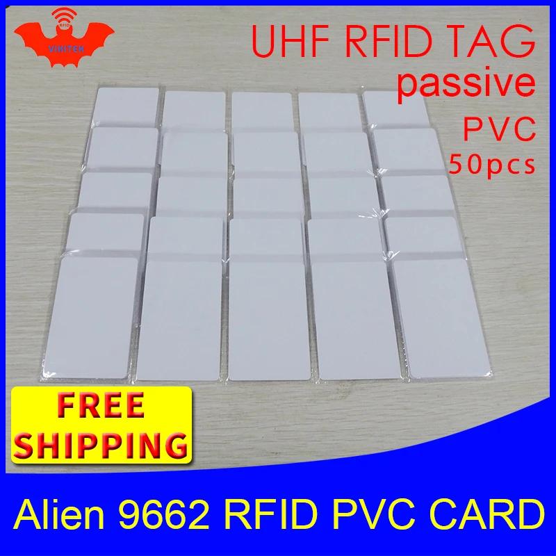 UHF RFID ± PVC ī ܰ 9662 915mhz 868mhz 860-960MHZ Higgs3 EPC ISO18000-6C 50pcs   Ʈ ī  RFID ±